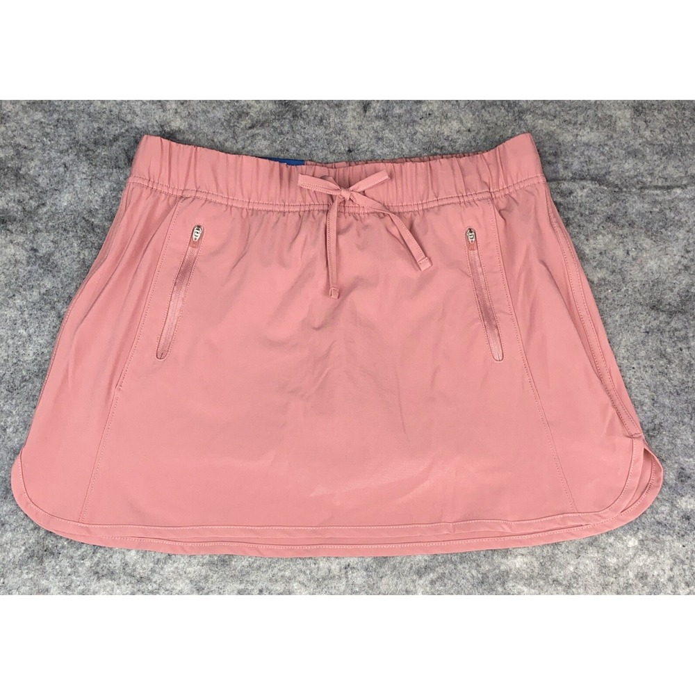 NWT Reel Legends Women's PM Performance Athletic Skort Dusty Rose Zipper Pockets